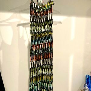 Parker multicolor size small halter maxi sundress